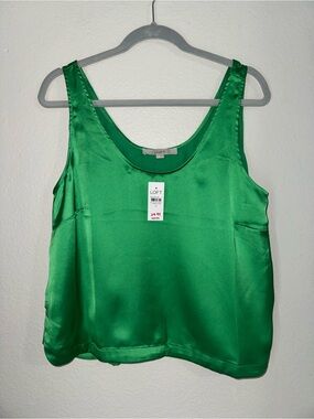 LOFT Emerald Green Satin Camisole